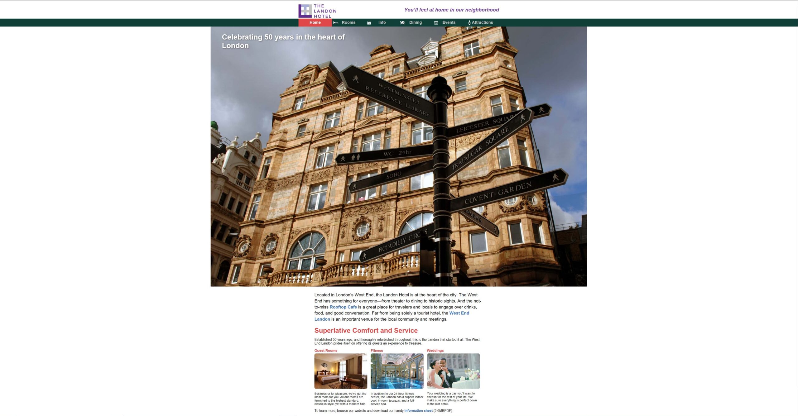 Screenshot of Landon Hotel