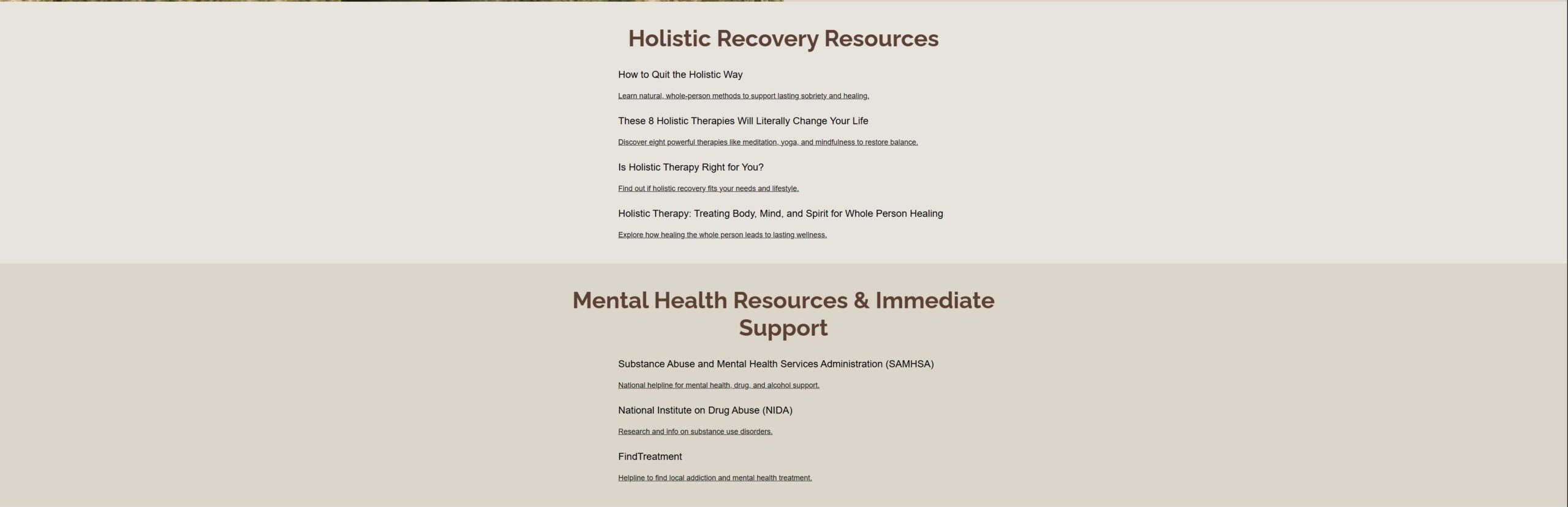 Article and Guides page of RestoreRehabRevive