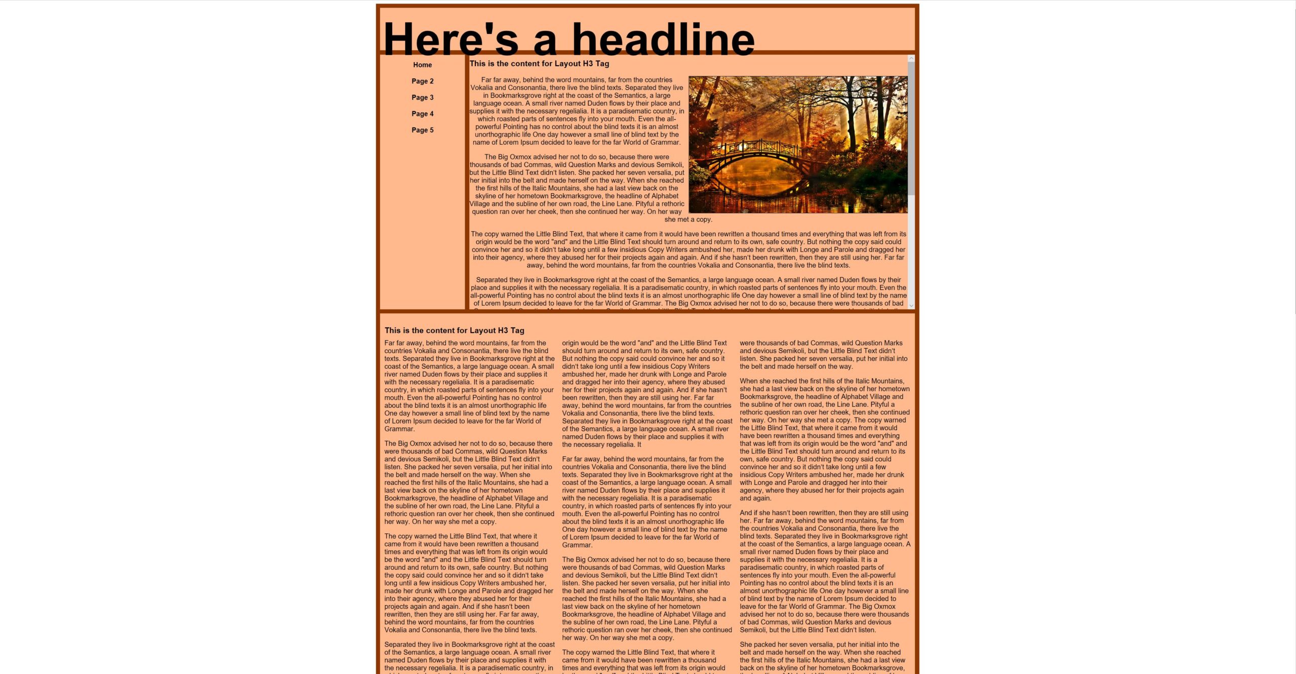 Responsive Design Page